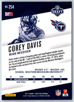 2017 Panini Prestige Corey Davis #254 Rookie