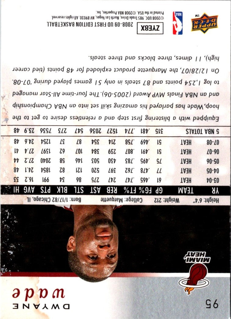 2008 Upper Deck Dwyane Wade