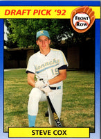 1992 Front Row Draft Picks Steve Cox #98