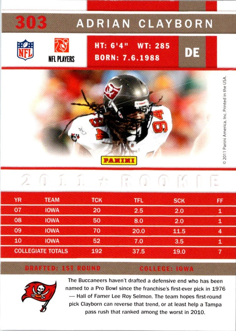 2011 Score Adrian Clayborn