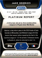 2012 Bowman Platinum Prospects Jake Odorizzi #BPP29