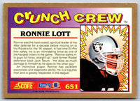 1991 Score Ronnie Lott #651