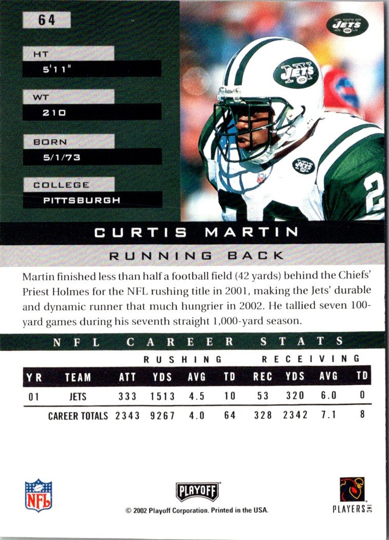 2002 Playoff Honors Curtis Martin