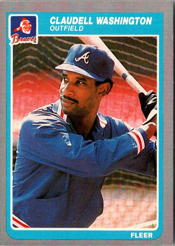 1985 Fleer Claudell Washington #342