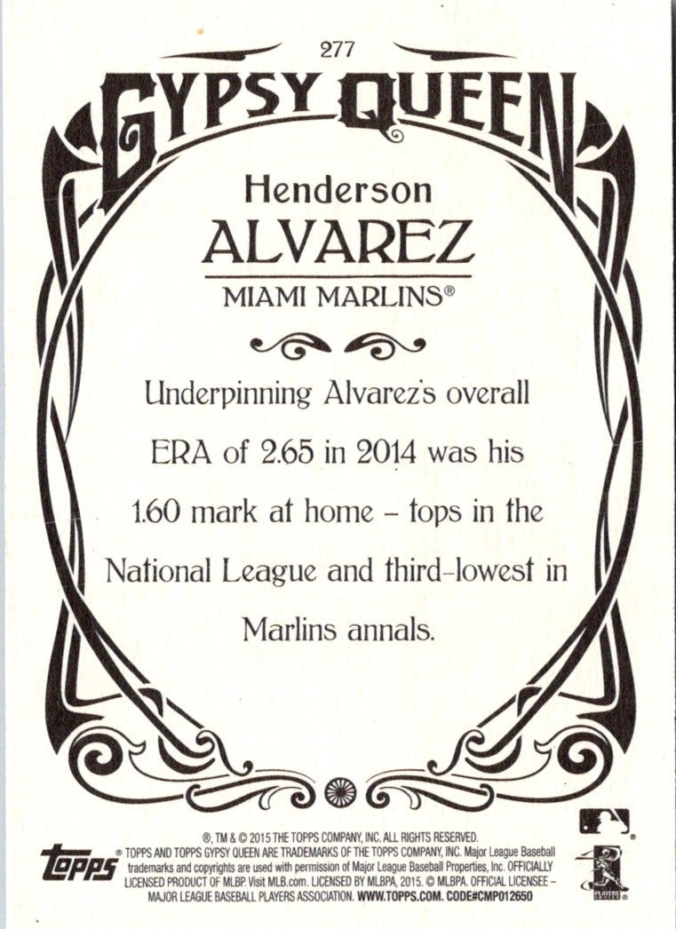 2015 Topps Gypsy Queen Henderson Alvarez