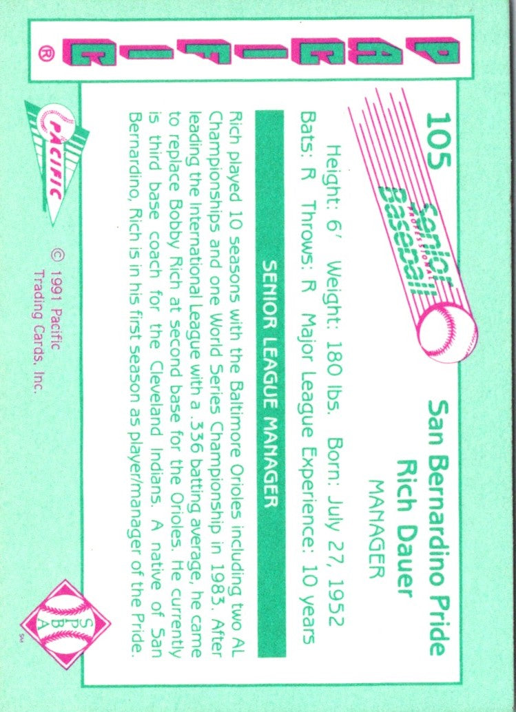 1991 Pacific Senior League Rich Dauer