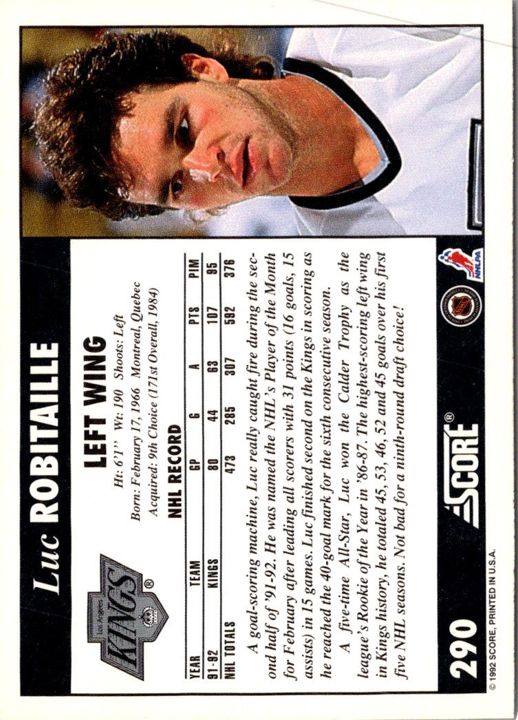 1992 Score Luc Robitaille