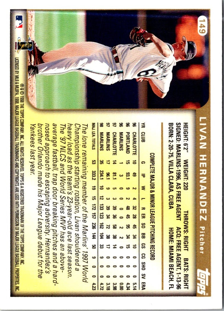 1999 Topps Livan Hernandez