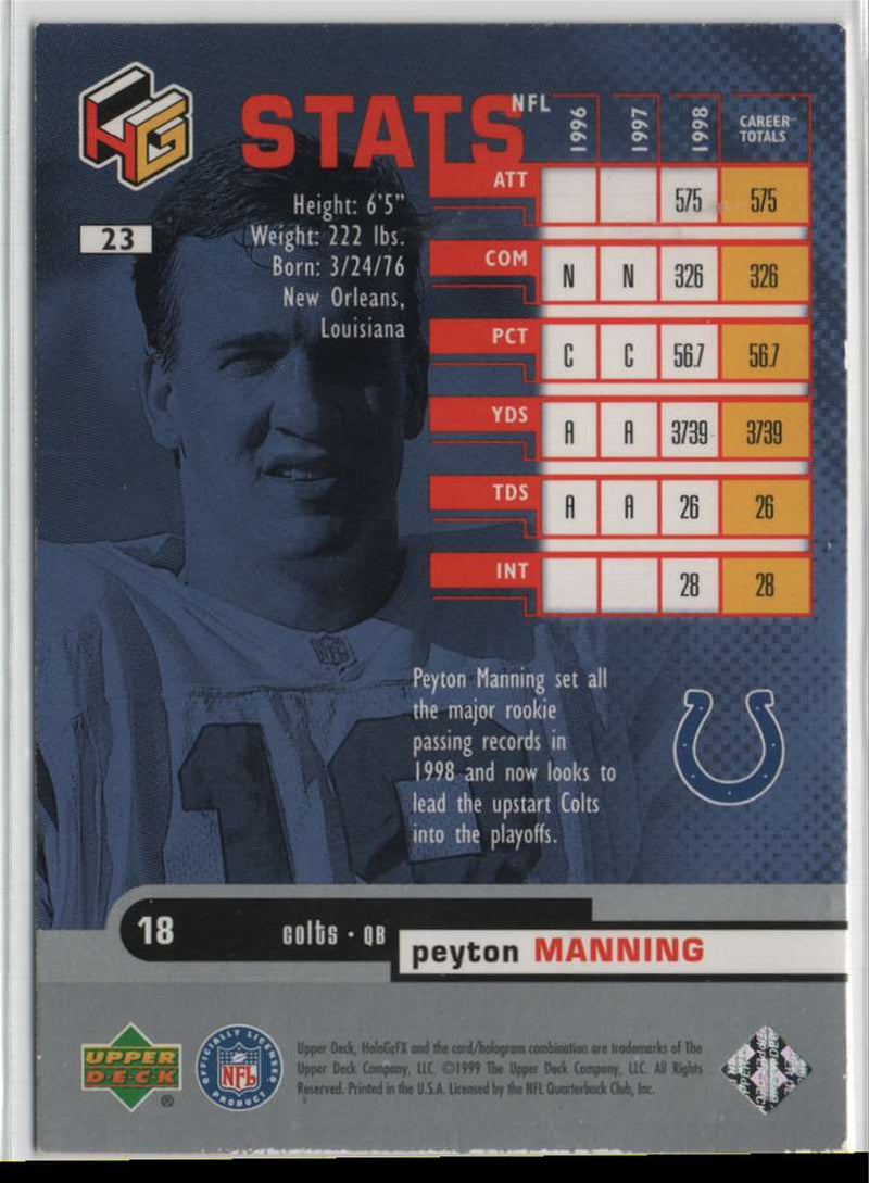 1999 Upper Deck HoloGrFX Peyton Manning