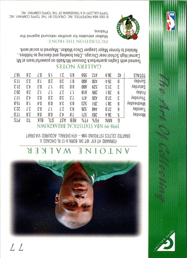 1999 Topps Gallery Antoine Walker