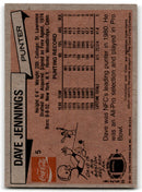 1981 Topps Coca-Cola New York Giants Dave Jennings