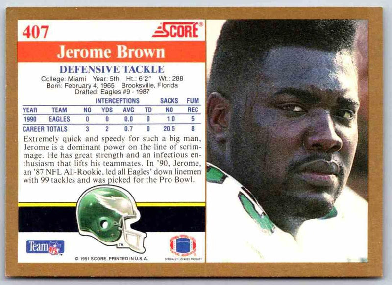 1991 Score Jerome Brown