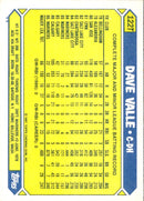 1987 Topps Traded Dave Valle