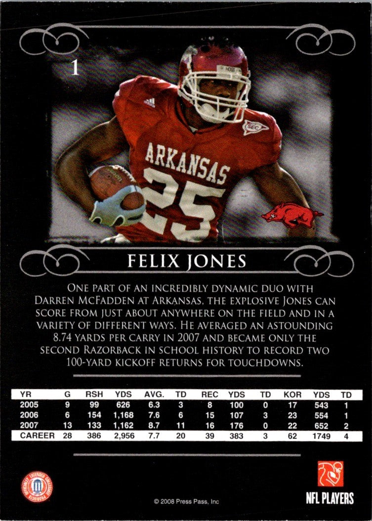 2008 Press Pass Legends Felix Jones