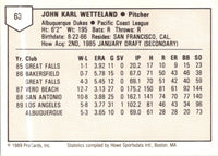 1989 ProCards John Wetteland #63