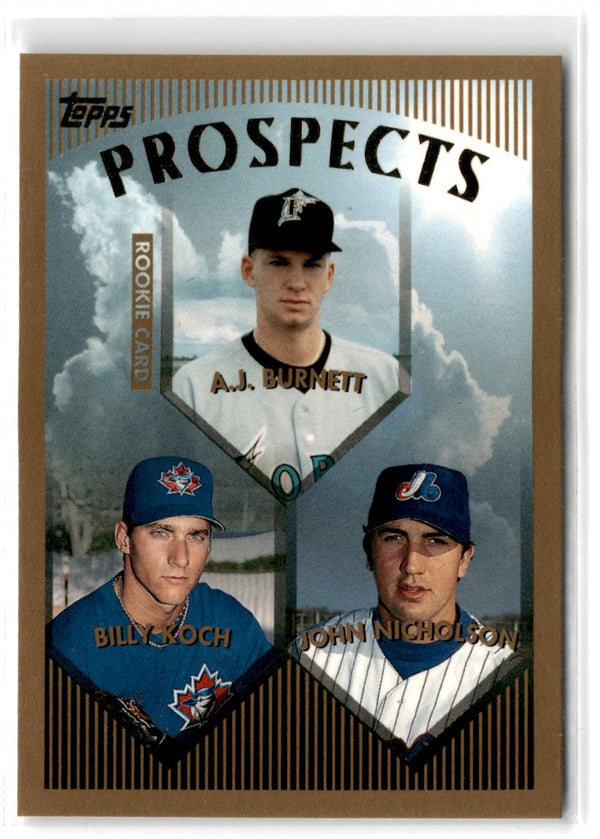 1999 Topps MVP Promotion A.J. Burnett/Billy Koch/John Nicholson #NNO