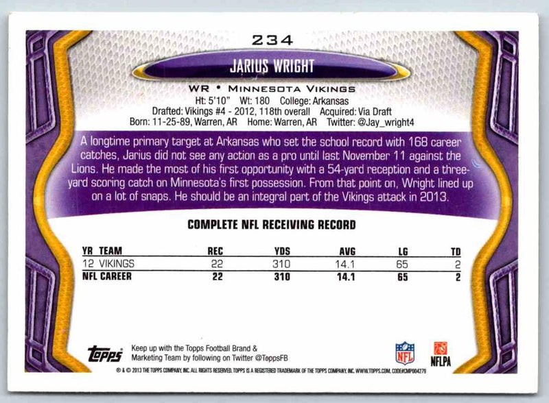 2013 Topps Jarius Wright