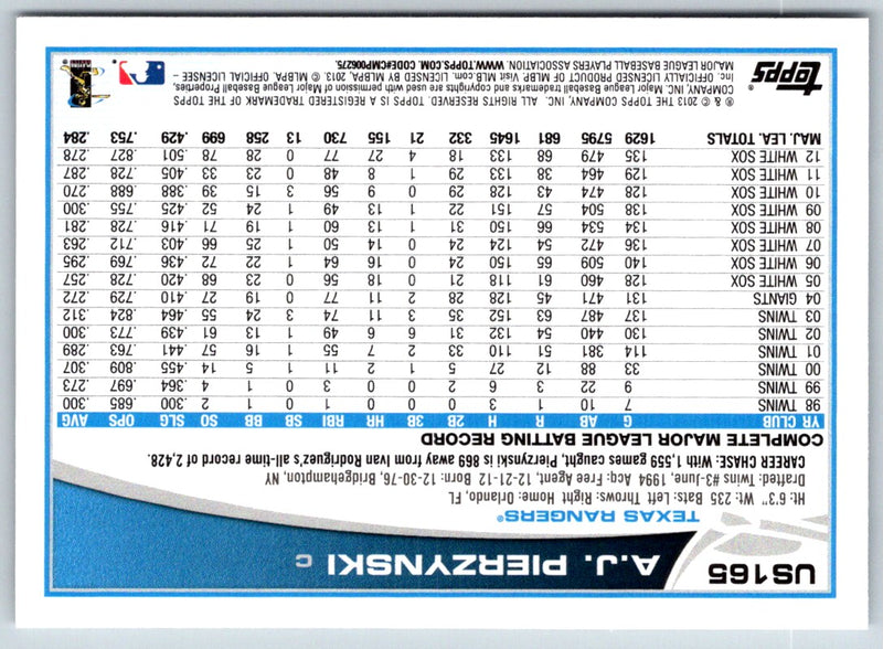 2013 Topps Update A.J. Pierzynski