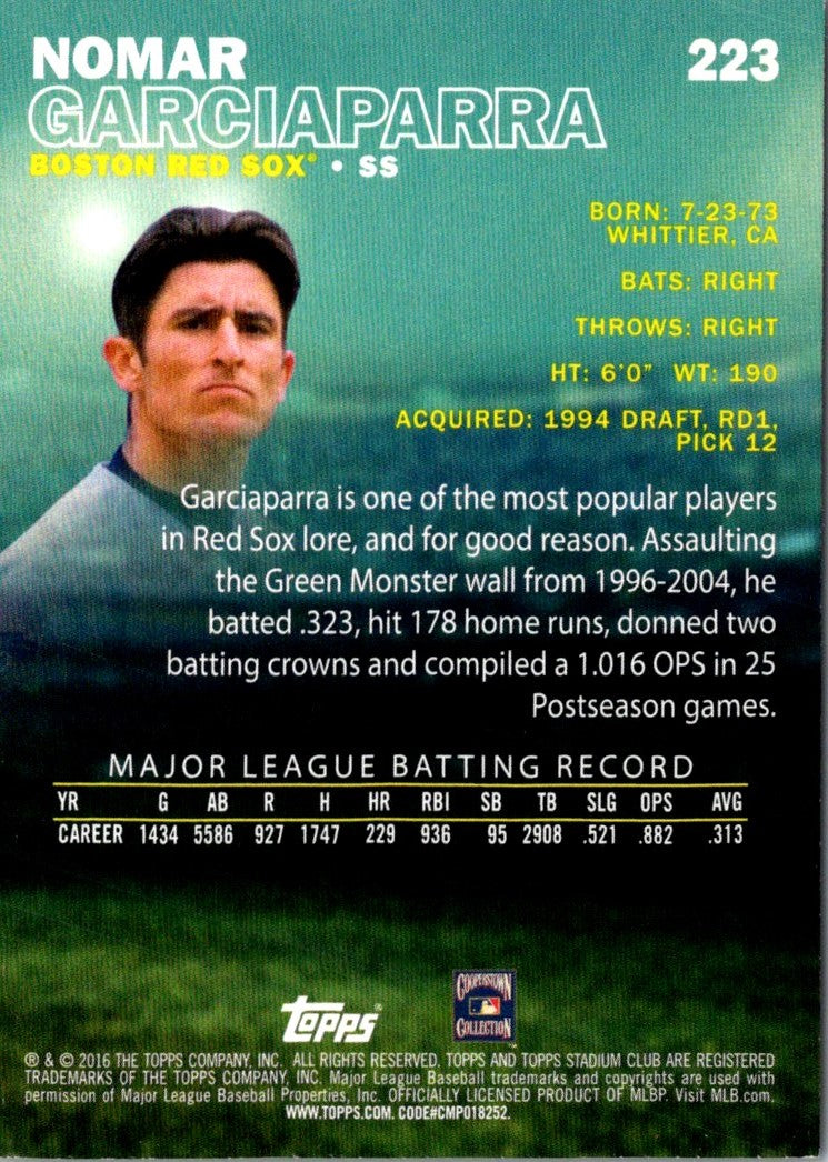 2016 Stadium Club Nomar Garciaparra