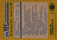 1981 Topps Dallas Cowboys Header #NNO EX