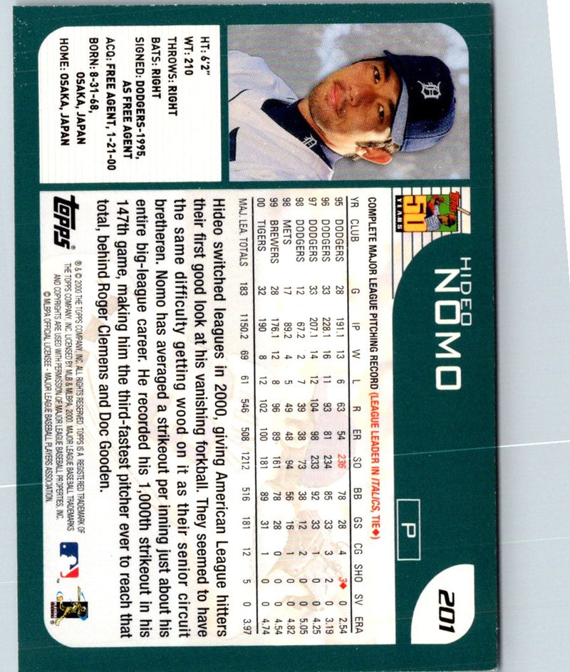 2001 Topps Home Team Advantage Hideo Nomo