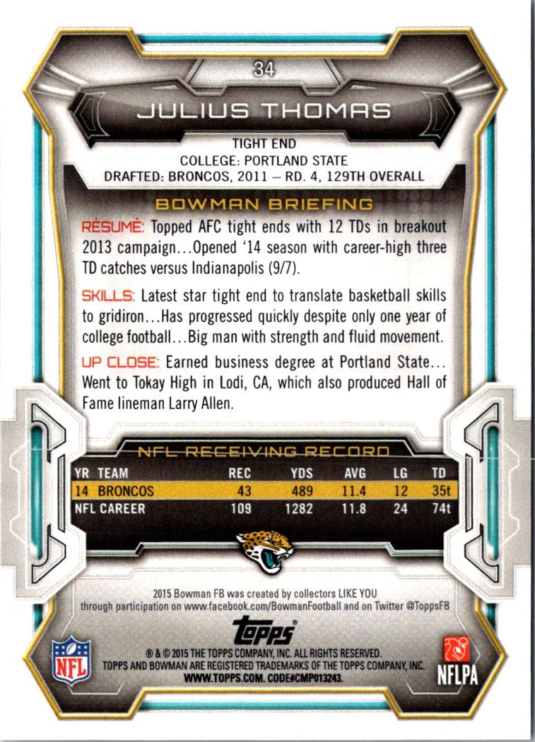 2015 Bowman Julius Thomas