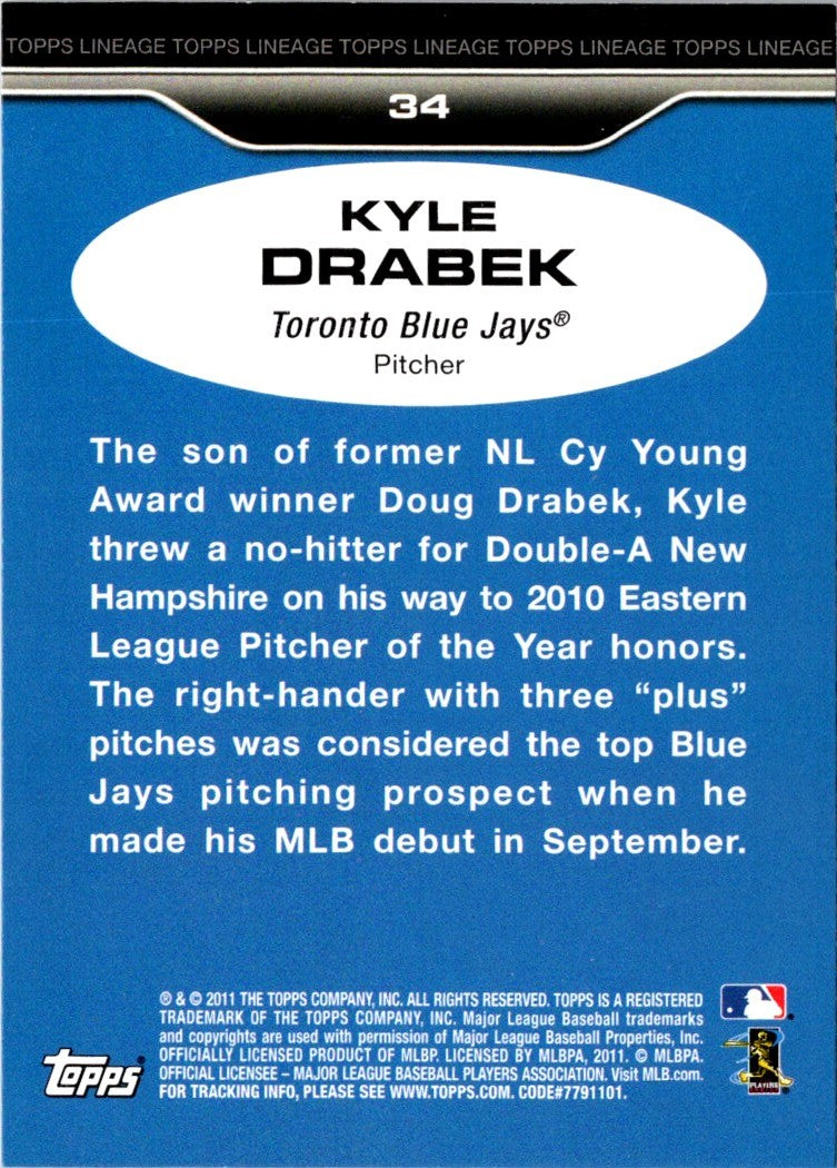 2011 Topps Lineage Kyle Drabek