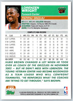 2003 Topps Collection Lorenzen Wright #123