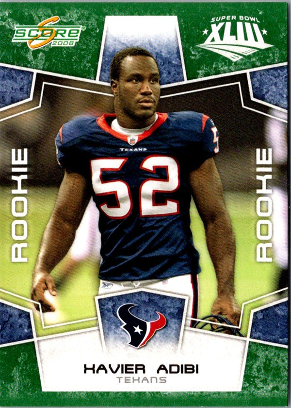 2008 Score Super Bowl XLIII Xavier Adibi #400