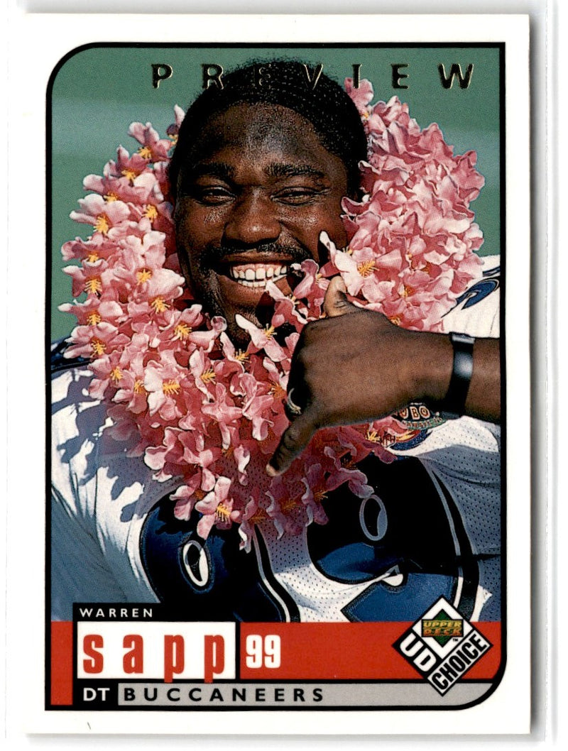 1998 UD Choice Previews Warren Sapp