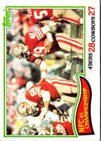 1981 Topps Dallas Cowboys Header #NNO EX