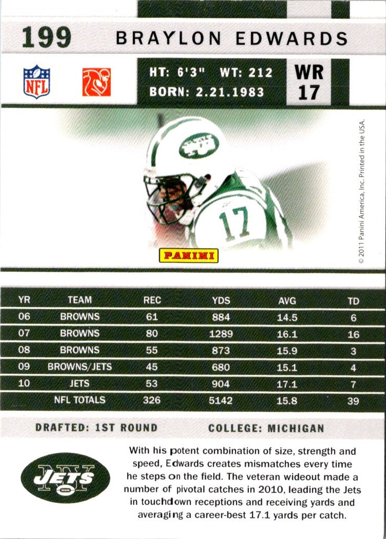 2011 Score Braylon Edwards