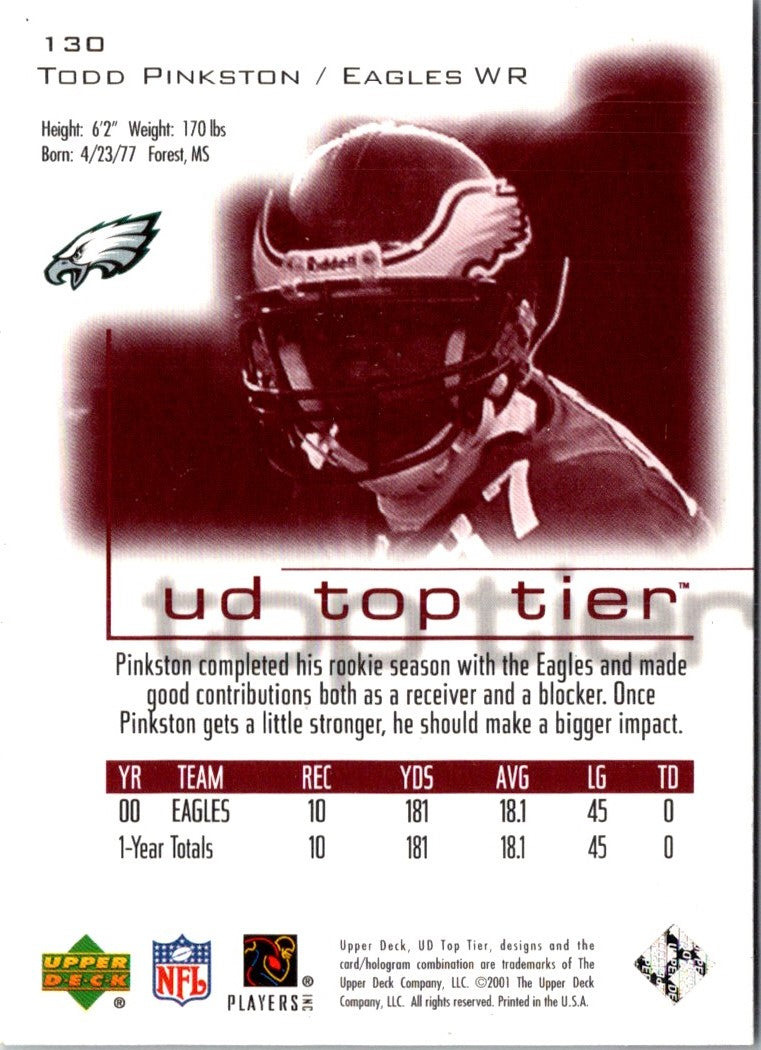 2001 Upper Deck Top Tier Todd Pinkston