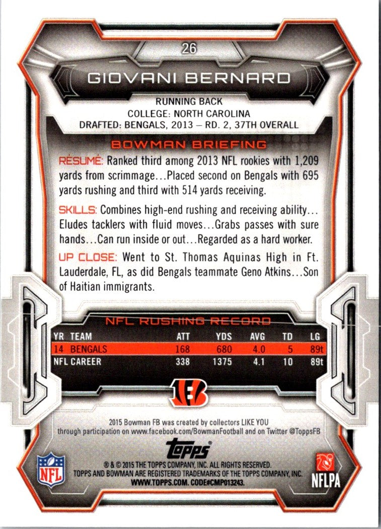 2015 Bowman Giovani Bernard