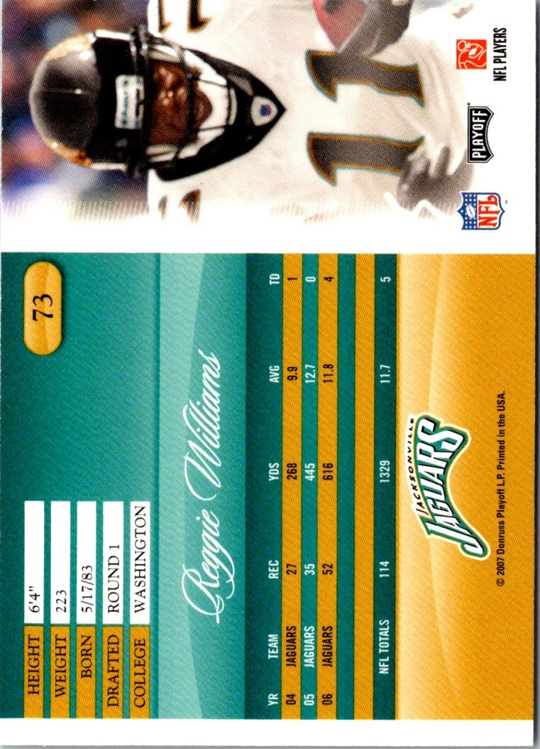 2007 Playoff Prestige Reggie Williams