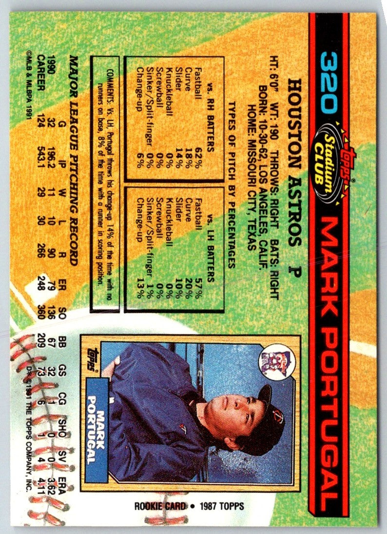 1991 Stadium Club Mark Portugal