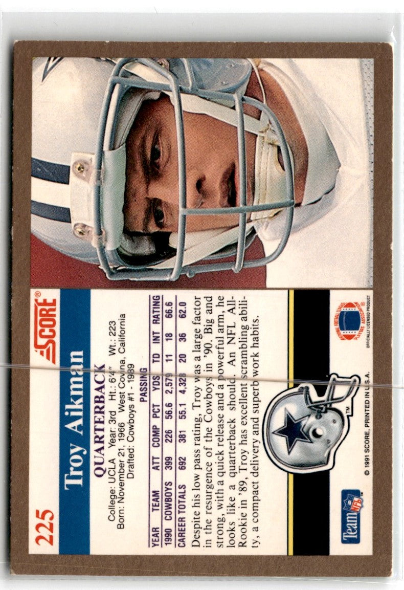1991 Score Troy Aikman