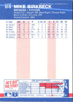 1987 Fleer Update Glossy Mike Birkbeck #U-5