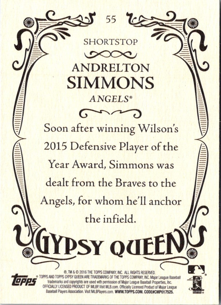 2016 Topps Gypsy Queen Andrelton Simmons