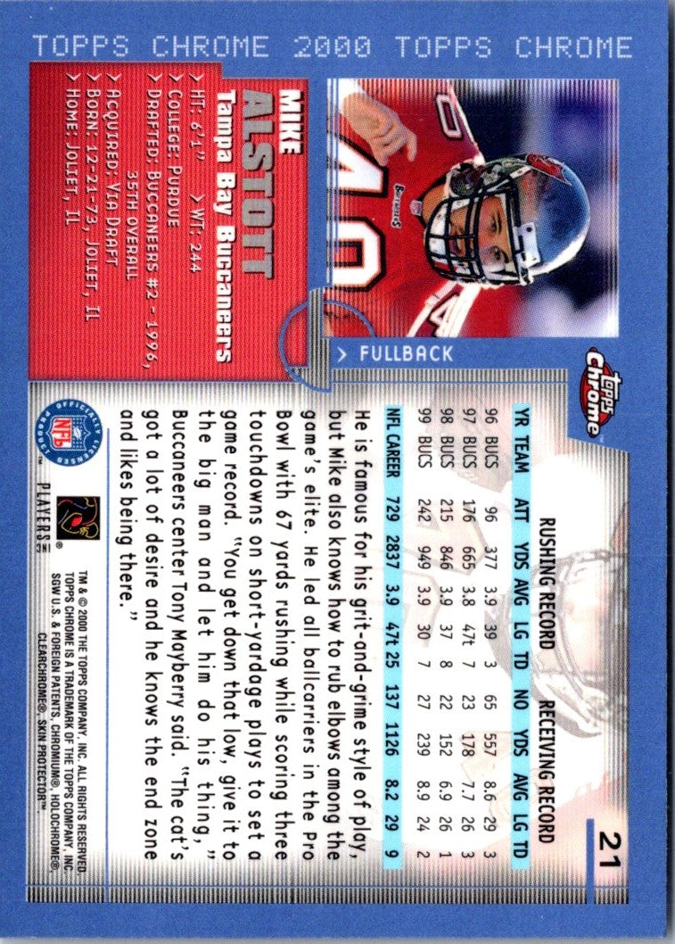 2000 Topps Chrome Mike Alstott