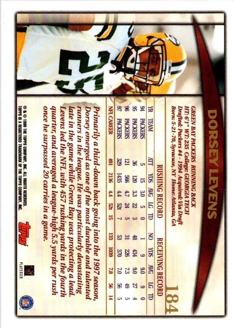 1998 Topps Dorsey Levens