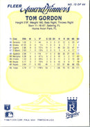 1990 Fleer Award Winners Tom Gordon
