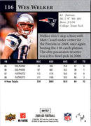 2009 Upper Deck Wes Welker