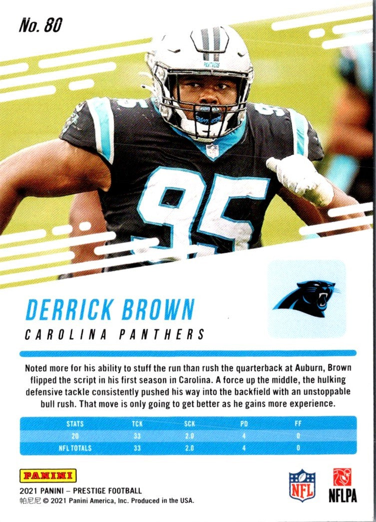 2021 Panini Prestige Derrick Brown