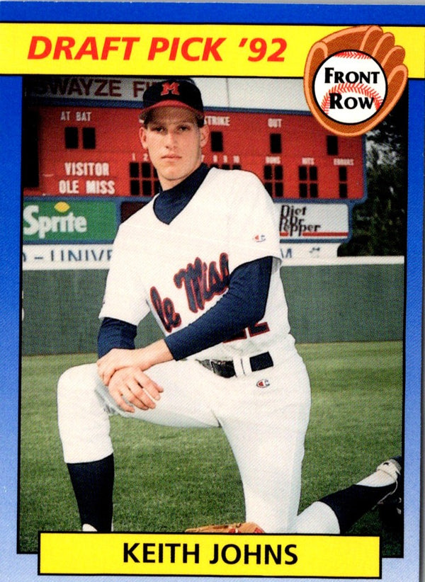 1992 Front Row Draft Picks Keith Johns #52