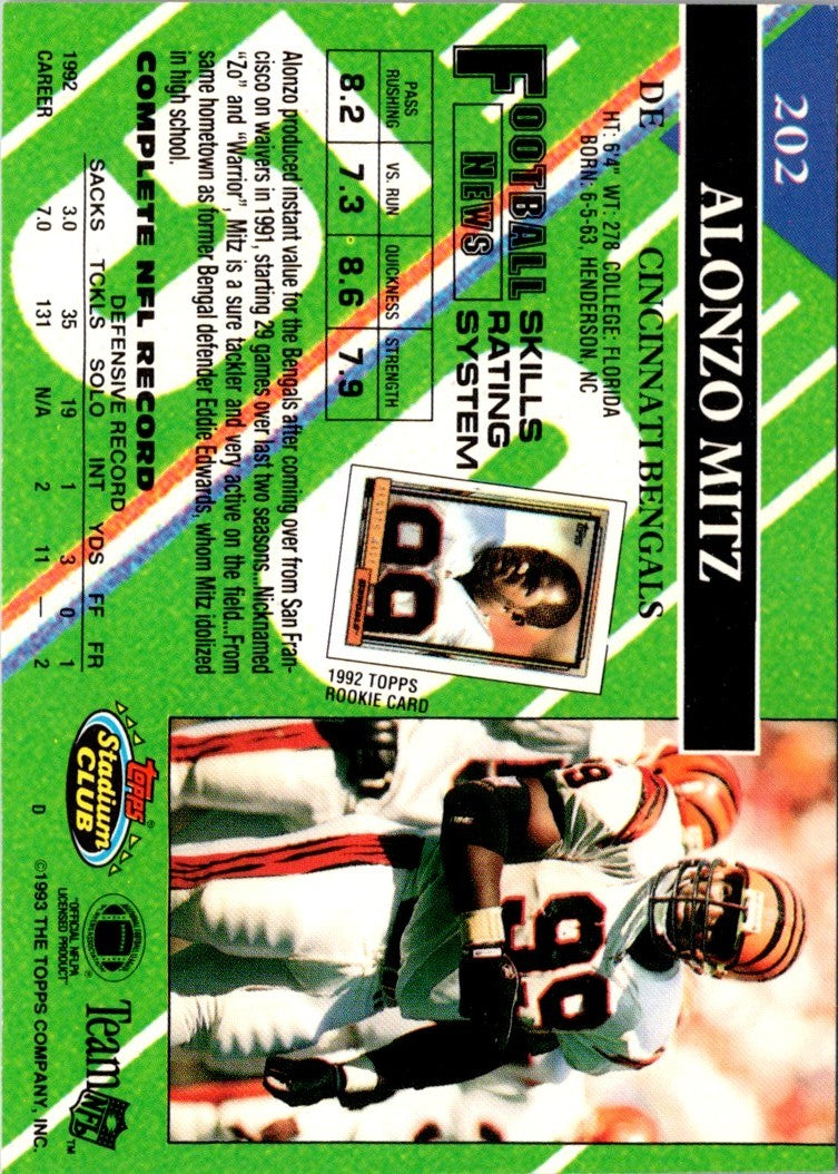 1993 Stadium Club Super Teams Bowl Alonzo Mitz
