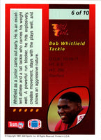 1992 Wild Card Red Hot Rookies Gold Bob Whitfield #6