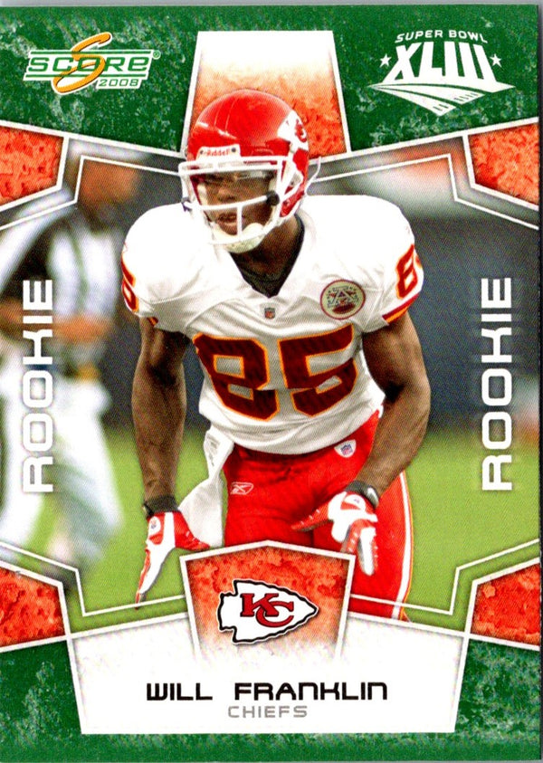 2008 Score Super Bowl XLIII Will Franklin #397