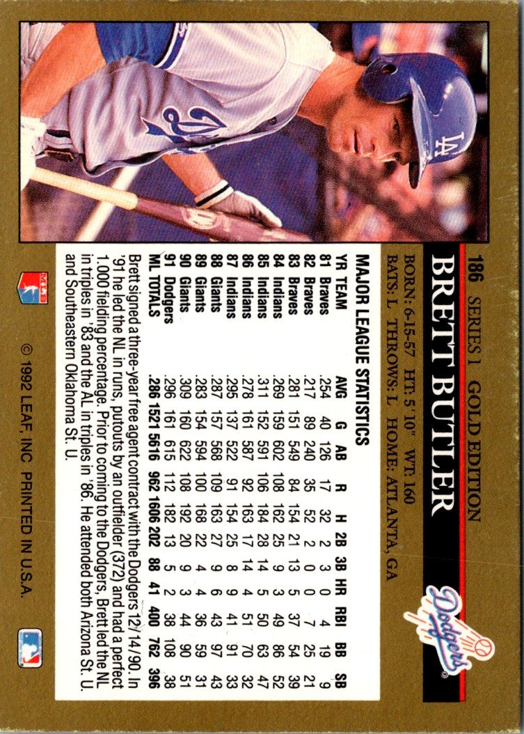 1992 Leaf Black Gold Brett Butler