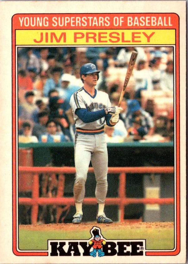 1986 Topps Kay-Bee Young Superstars of Baseball Jim Presley #24